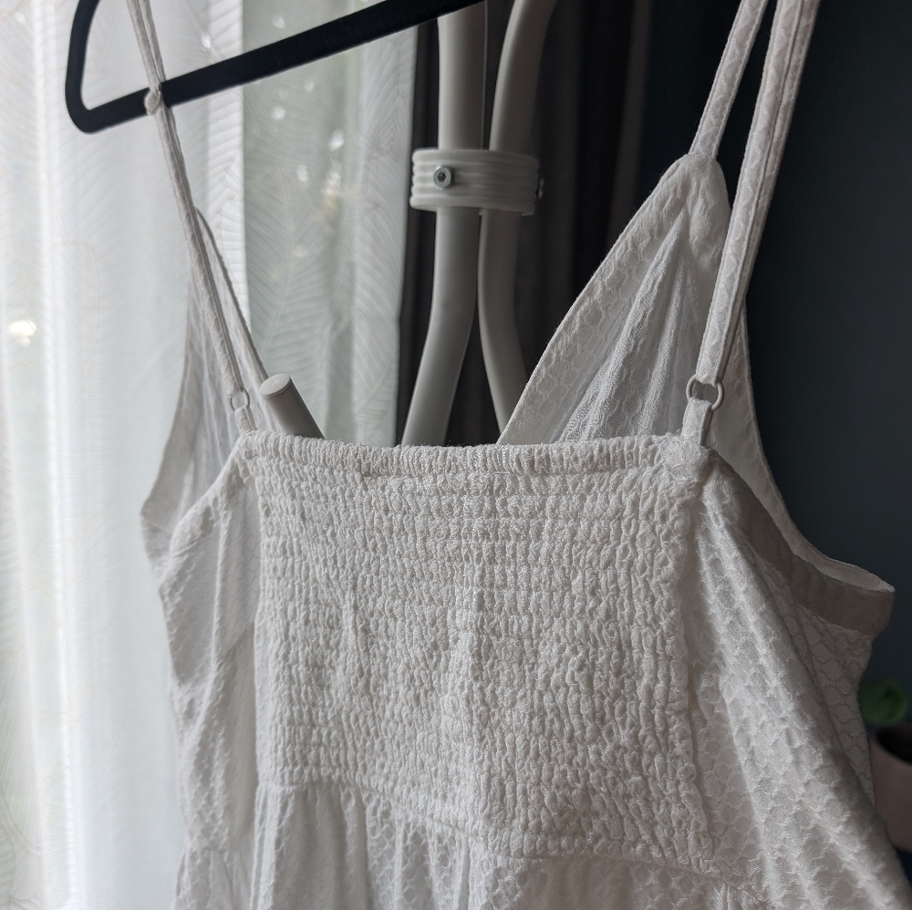 176-Nwt Roxy Textured White Dress - Picture 4 of 5